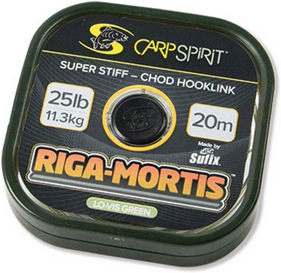 Carp Spirit Riga Mortis Chod Hooklink 20m -25lb Green