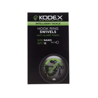 KODEX Hook Ring Swivels Nano (12pc pkt)