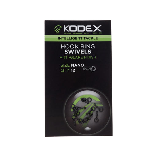 KODEX Hook Ring Swivels Nano (12pc pkt)