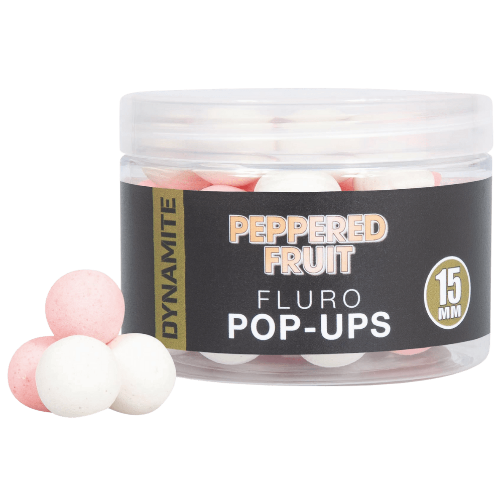 Dynamite Baits Peppered Fruit Fluro Pop Ups 15mm
