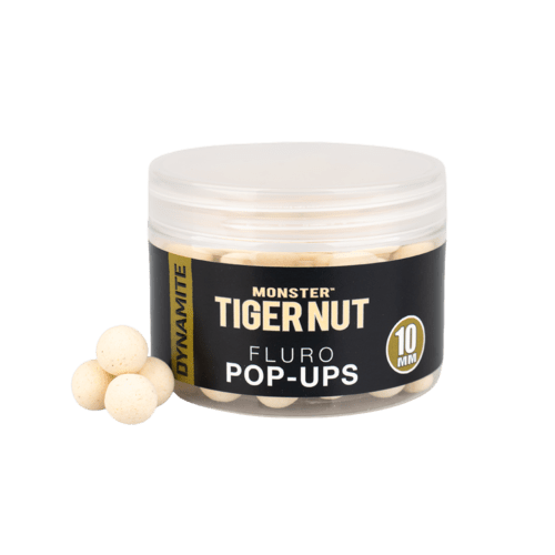 Dynamite Baits Monster Tiger Nut Pop Ups - White Fluro 15mm