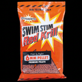 Swim Stim Red Krill 6mm pellets on black background