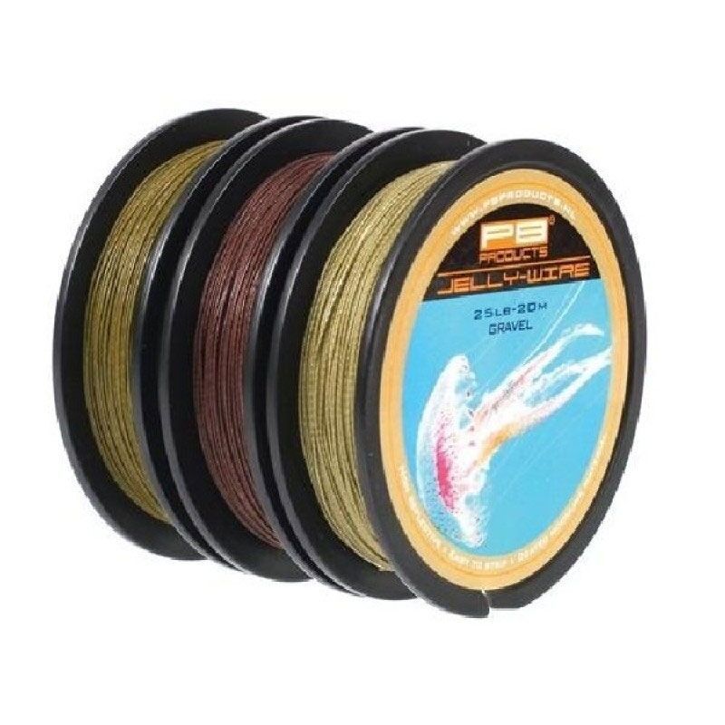 PB Products Jelly Wire Coated Fishing Hooklink 20m  Weed