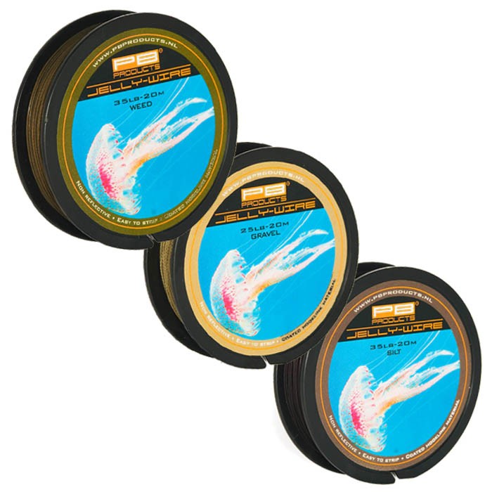 PB Products Jelly Wire Coated Fishing Hooklink 20m  Weed