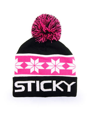 Sticky Baits Black Bobble Beanie