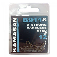 Kamasan B911 X-Strong Eyed Hooks barbless match hooks kamasan- GO FISHING TACKLE