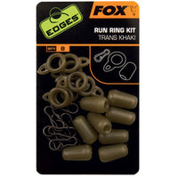 FOX EDGES RUN RING KIT - TRANS KHAKI Terminal Tackle Fox- GO FISHING TACKLE