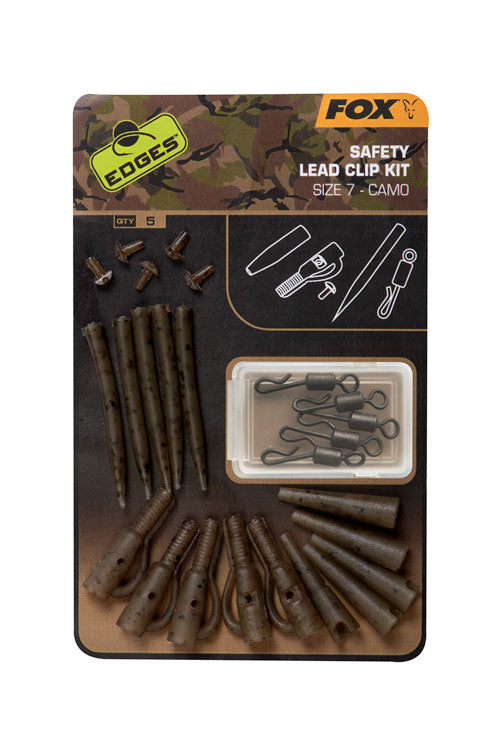 Fox Edges Camo Safety Lead Clip Kit Size 7 freeshipping - Going Fishing Tackle
