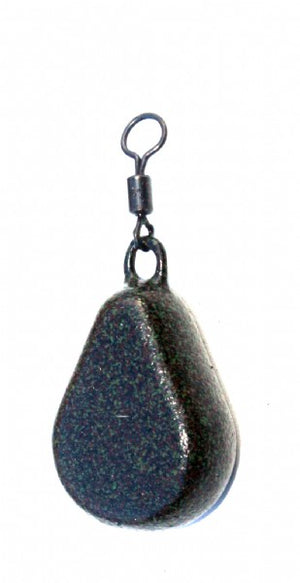 Swivel Flat Pear Bomb-Smooth Coated freeshipping - Going Fishing Tackle