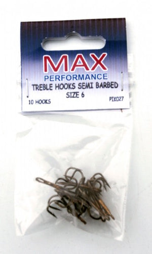 Semi Barbed Treble hooks